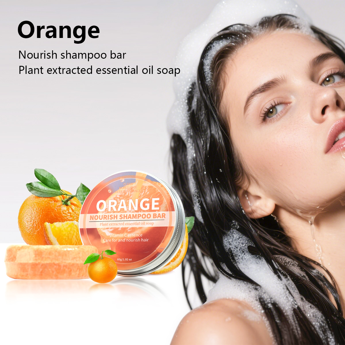 Hair Care Orange - Barra de Shampoo de Óleo Essencial
