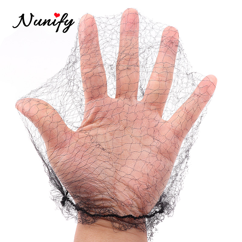Nunify preto 100 pçs redes de  - Hair Net Invisible avaliação e preço