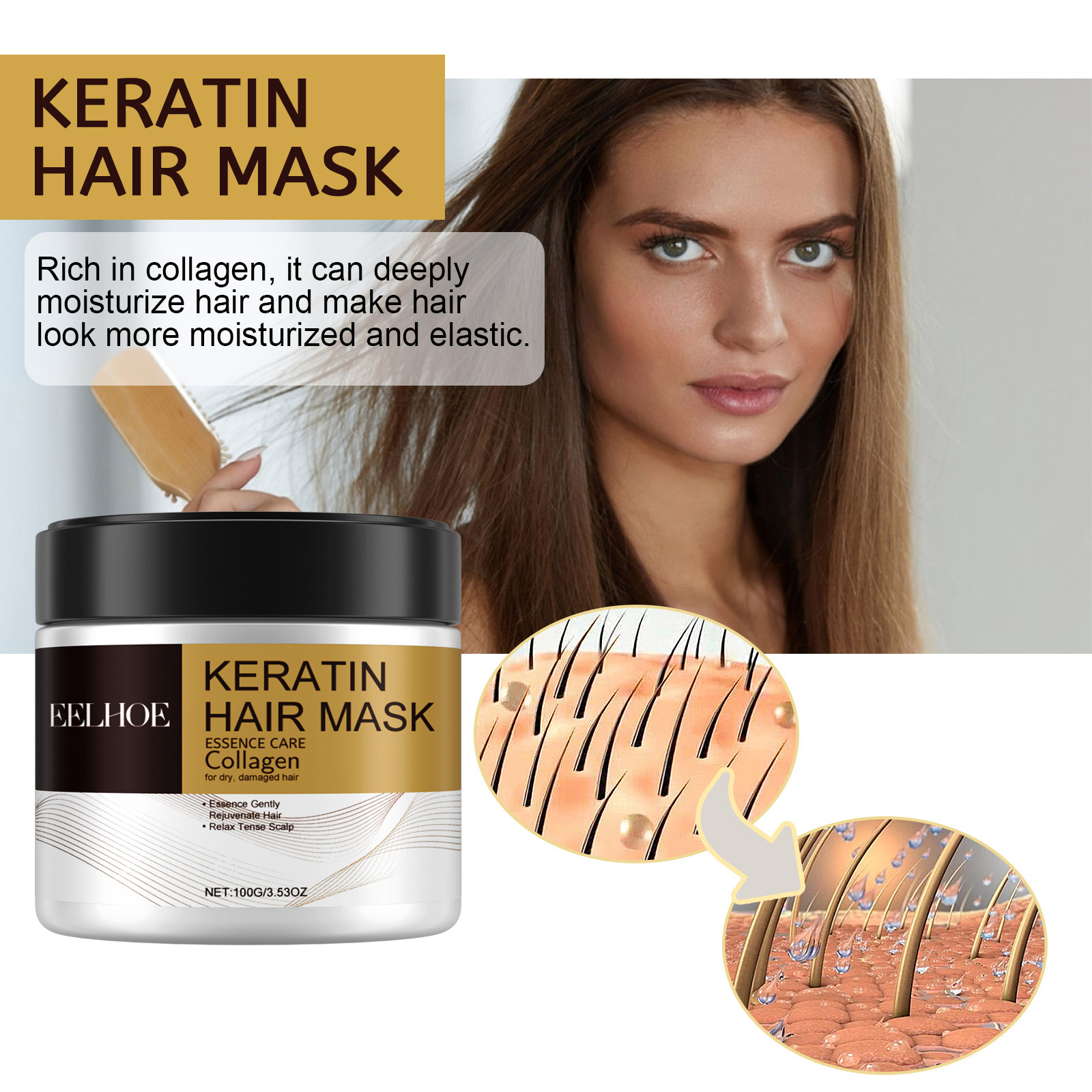 Máscara capilar de queratina,  - Hair Care Orange avaliação e preço