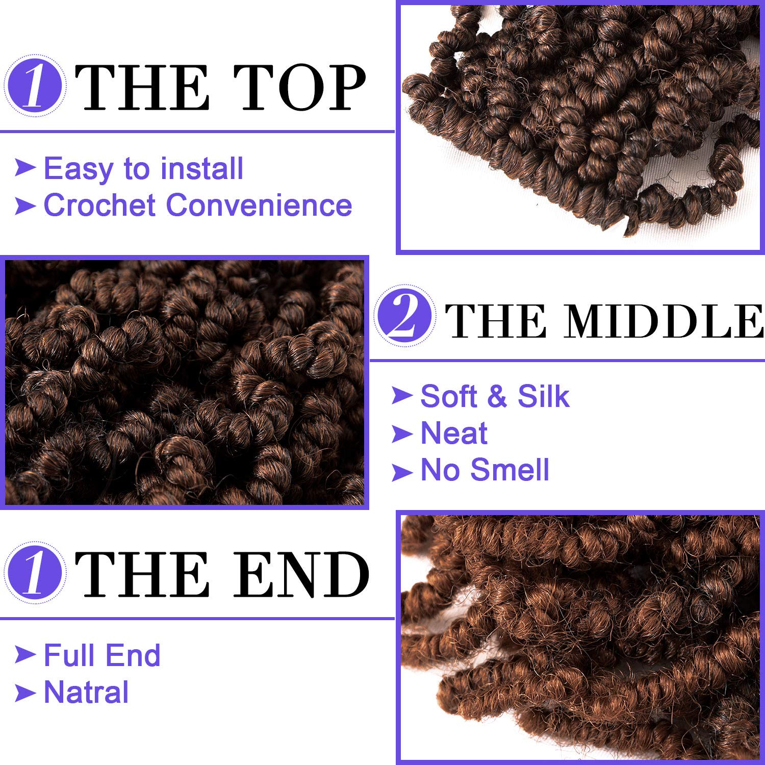 10 Polegada curto encaracolado - Braiding Hair Kanekalon avaliação e preço