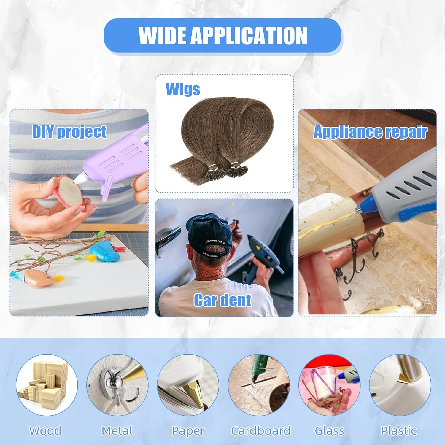 24 varas profissionais das ext - Glue Gun Hair avaliação e preço