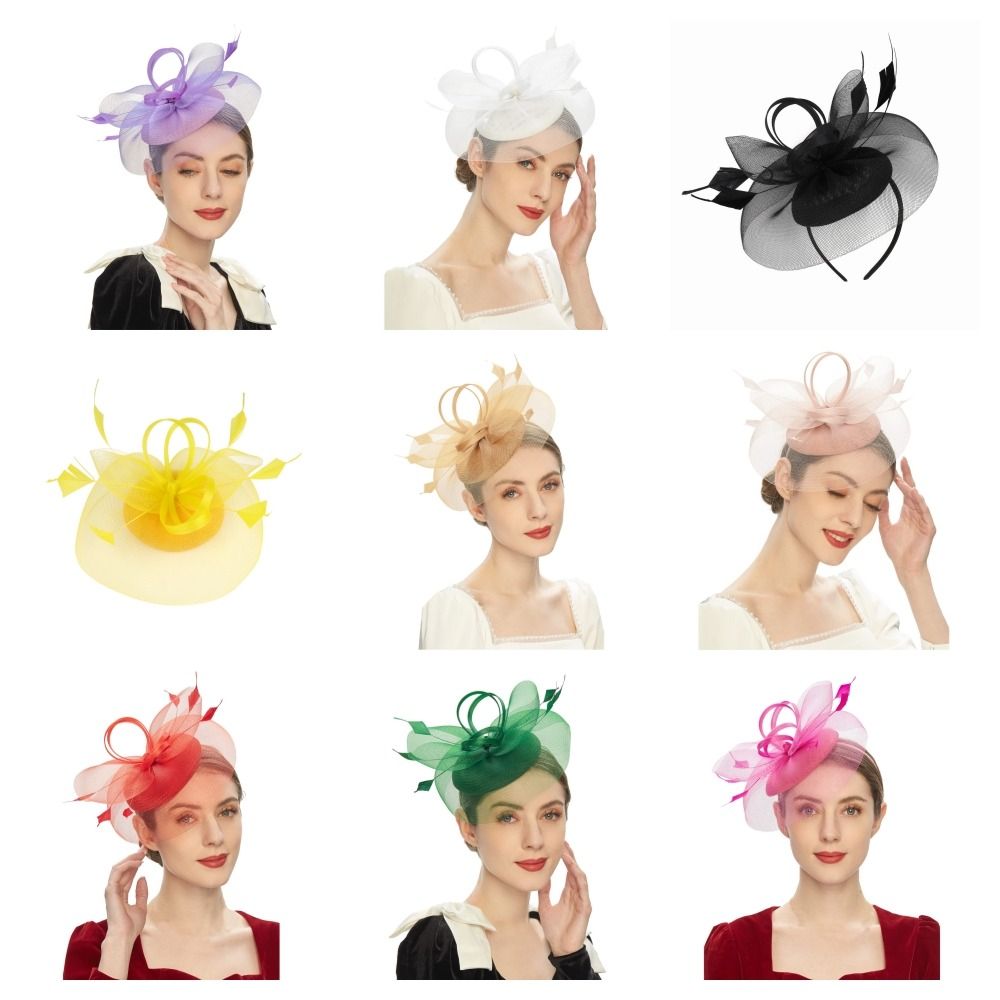 Moda penas malha fascinator ch - Hair Net Invisible avaliação e preço