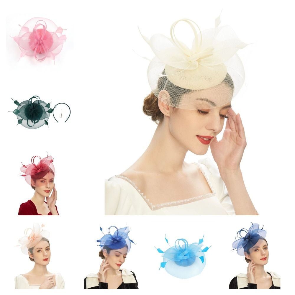 Moda penas malha fascinator ch - Hair Net Invisible avaliação e preço